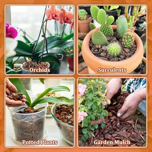 Legigo 12 Quarts Organic Orchid Potting Bark- All Natural Orchid Bark Potting Mix Pine Bark Wood Chips for Plants, Orchid Root Development, Houseplant Garden Mulch, Potting Soil Mix