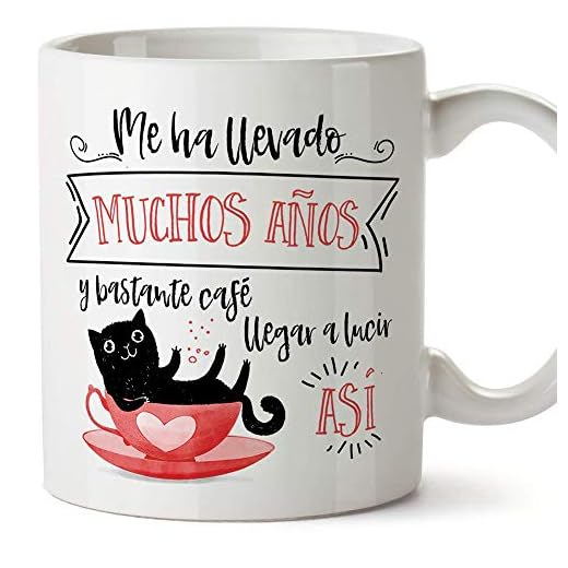 MUGFFINS Taza Gato (Cumpleaños Gatito) - Regalos Originales y Divertidos para Amantes de las Mascotas