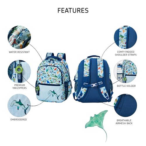 Image of ZOOKEEPER School Bag for Boys & Girls 8-10 Years Lightweight, Water Resistant Kids Backpack for School & Travel Spacious, Durable, Premium YKK Zippers Comfortable Design (Large, 25L)