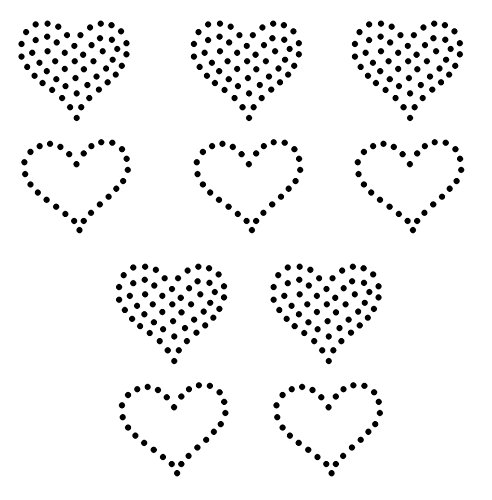 Strasselse Hotfix Strassmotiv 10 Kleine Herzen - Bügelbilder klein - Glitzerbild für Hose Tasche Accessoires etc. - Strass-Applikation zum Aufbügeln Herz - Bügelbild Größe je ca. 2,2 x 2,2 cm Cover