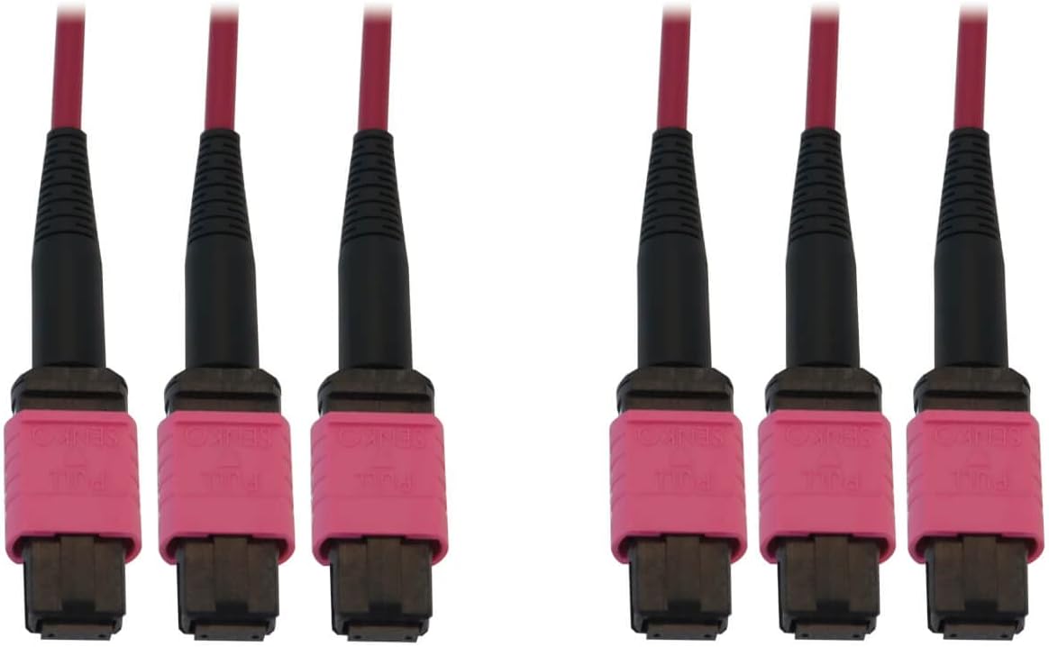 Tripp Lite Multimode Fiber Optic Cable, 50/125 OM4 MTP/MPO (3xF/3xF), 24-Strand, 40/100/400GbE, LSZH Jacket, Magenta, 10 Meters / 32.8 Feet, Lifetime Limited Manufacturer's Warranty (N858B-10M-3X8MG) : Everything Else