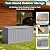 MAKE CHANGES 100 Gallon Outdoor Storage Box, Waterproof Resin Deck Box Organizer for Patio Cushion Storage, Lockable Outside Container for Garden Tools