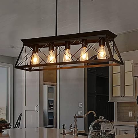 Fabulis Farmhouse Linear Chandelier, 5-Light Cover
