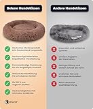 Belune® Hundebett [mit waschbarem Bezug] - Das Original - [L, 100cm, Braun] Hundekorb, Katzenbett, Hundekörbchen, Dog Bed, Flauschiges Hundebett für große, mittelgroße & kleine Hunde