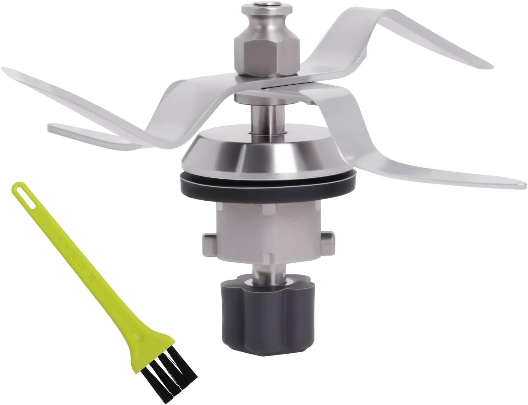 PowekaStainless Steel Replacement Blade Compatible with Silvercrest Monsieur Cuisine Connect Kitchen Robot with Gasket and Cleaning Brush