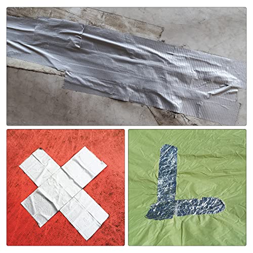Image of HARFINGTON Tarpaulin Repair Tape, 3.15 inch x14.6ft Universal Waterproof Awning Cloth Repair Tape for Crafts Home Improvement Outdoor Tent, Dark Green