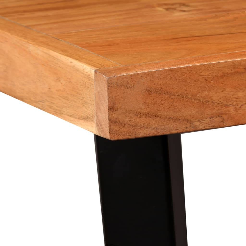 Tomostar Table de Bar, Table Haute Cuisine Table Carrée Salle à Manger Bois Massif d'acacia 60x60x107 cm