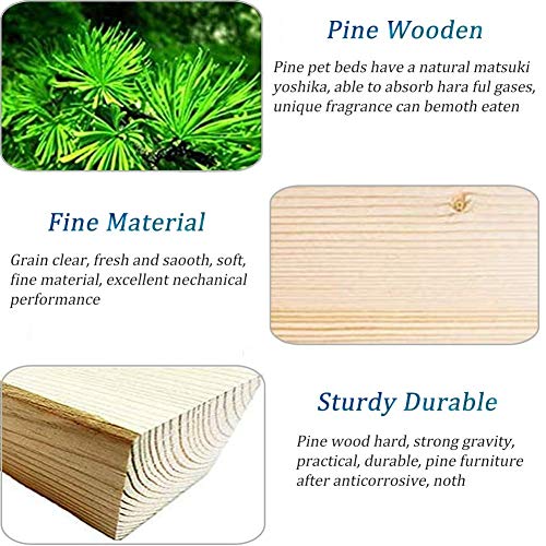 Letto per cani Lettini in Legno Lavabili Medi con