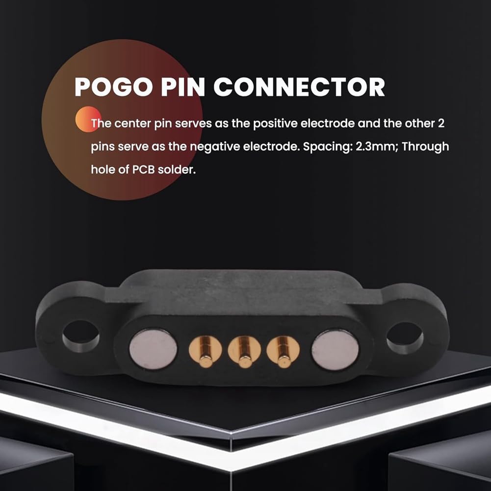 20 paia di connettori Pogo magnetici a molla a 3 pin, 3 posizioni, da 2,3 mm, fori incrociati, sonda , parti di ricambio accessori