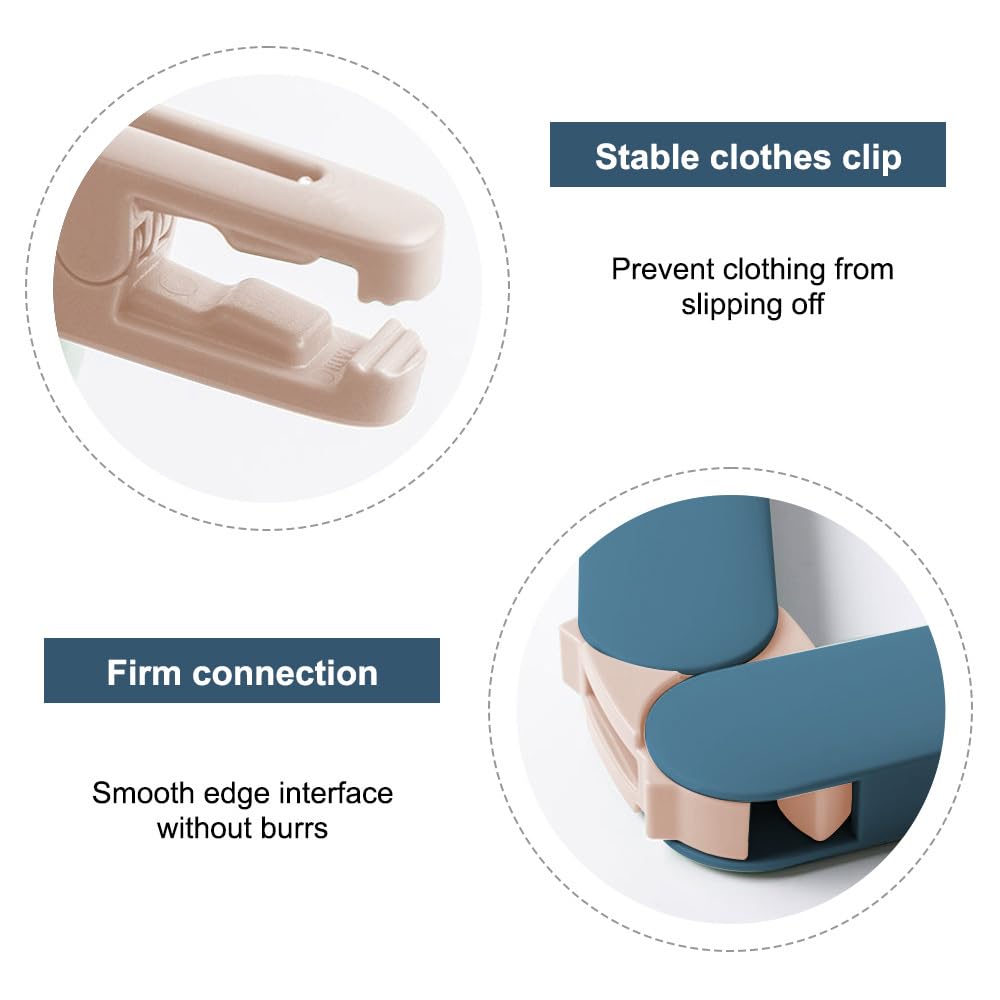 Travel Hangers, 4Pcs Foldable Clothes Hanger with Clips for Home, Hotel, Travel, Camping