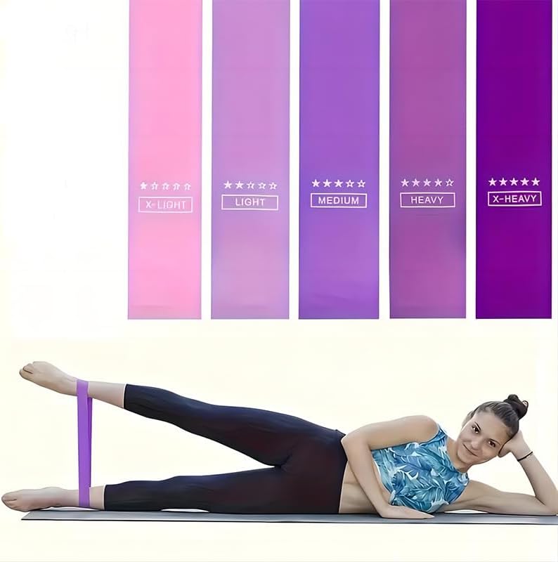 Bandas de resistencia para entrenamiento, juego de 5 bucles elásticos para entrenamientos de cadera y piernas