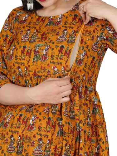 Image of Jikonet Women's Maternity Kurti for Feeding Zippers (VJK)