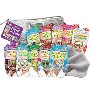 7th Heaven Pamper and Party Face Mask Bundle – Contains 10 Moisturising and Cleansing Facial Skincare Masks, Silver…