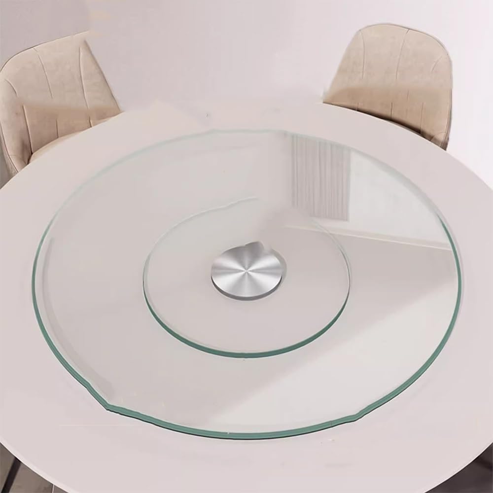 Plateau de service rotatif verre trempé table salle à manger Lazy Susan