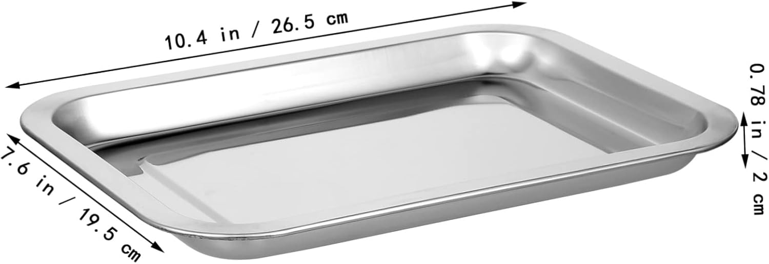 Garneck 10pcs Stainless Steel Cookie Sheet Baking Sheet for Oven Wire Rack Nonstick