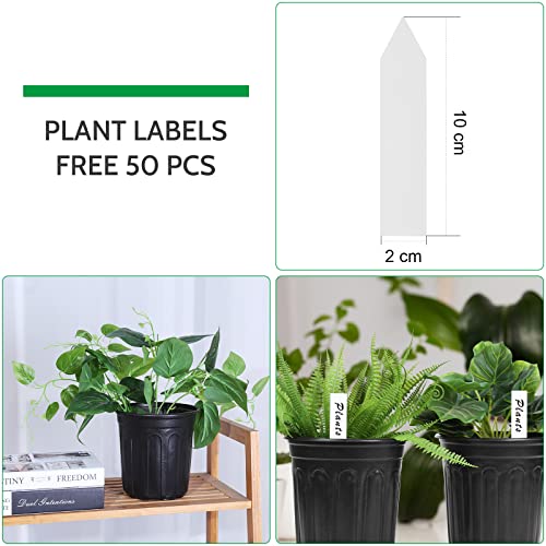 JERIA 50-Pack 1 Gallon Flexible Plant Nursery Pots with 50Pcs Plant Labels,Thickened Soft Plastic Seedling Pots,Seed Starting Pot Flower Plant Container for Succulents,Seedlings - Image 3