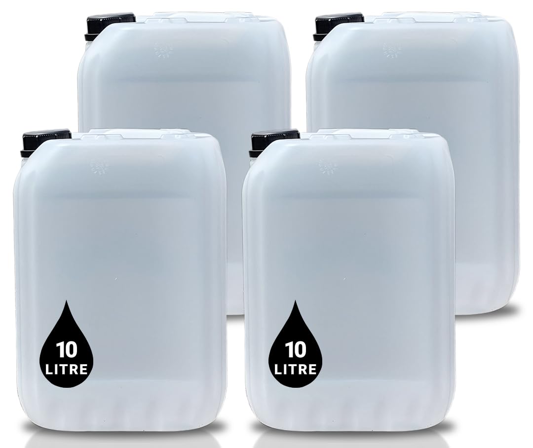 10L JERRY CAN - UN Approved Stackable Bottle Container + 51mm Tamper Evident Cap | Perfect for Storage of Water Liquid NATURAL