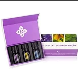 Kit de Óleos Essenciais Aromáticos, Caixa de Apresentação com Seleção Premium, Embalagem Roxa