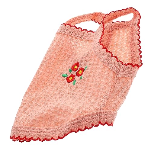 NOLITOY ペット服サマードレス花柄刺繍子犬ベストピンク XS ダックスフンドコート チワワ 小型犬用パピーコート 犬服ミディアム 子犬キャリア 家庭用ペットベスト 子犬シャツ 綿ポリエステル