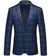 Men's Plaid Blazer Sport Coats Jackets Slim Fit Lightweight Casual Checkered Blazer for Men