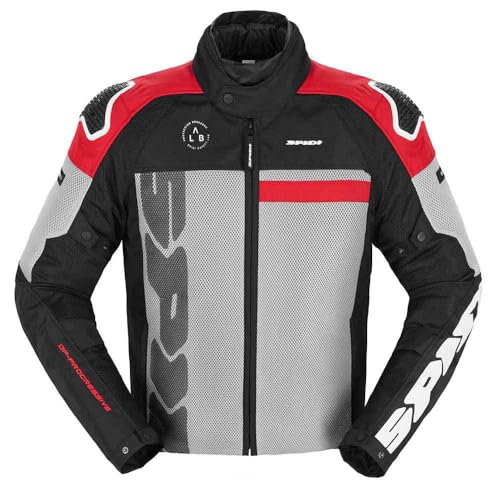 Universally applicable SPIDI Progressive Net H2Out Giacca tessile moto, rosso, S