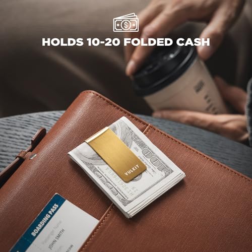 Image of VULKIT Money Clip Stainless Steel Cash Holder EDC Accessories Men's Money Clips