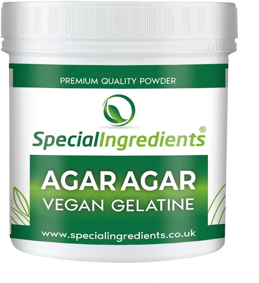 Special Ingredients Agar Agar 25kg Premium Quality Powder Vegan Gelatine, European, Suitable for Vegan's & Vegetarian's, Non GMO, Gluten Free, Recyclable Container