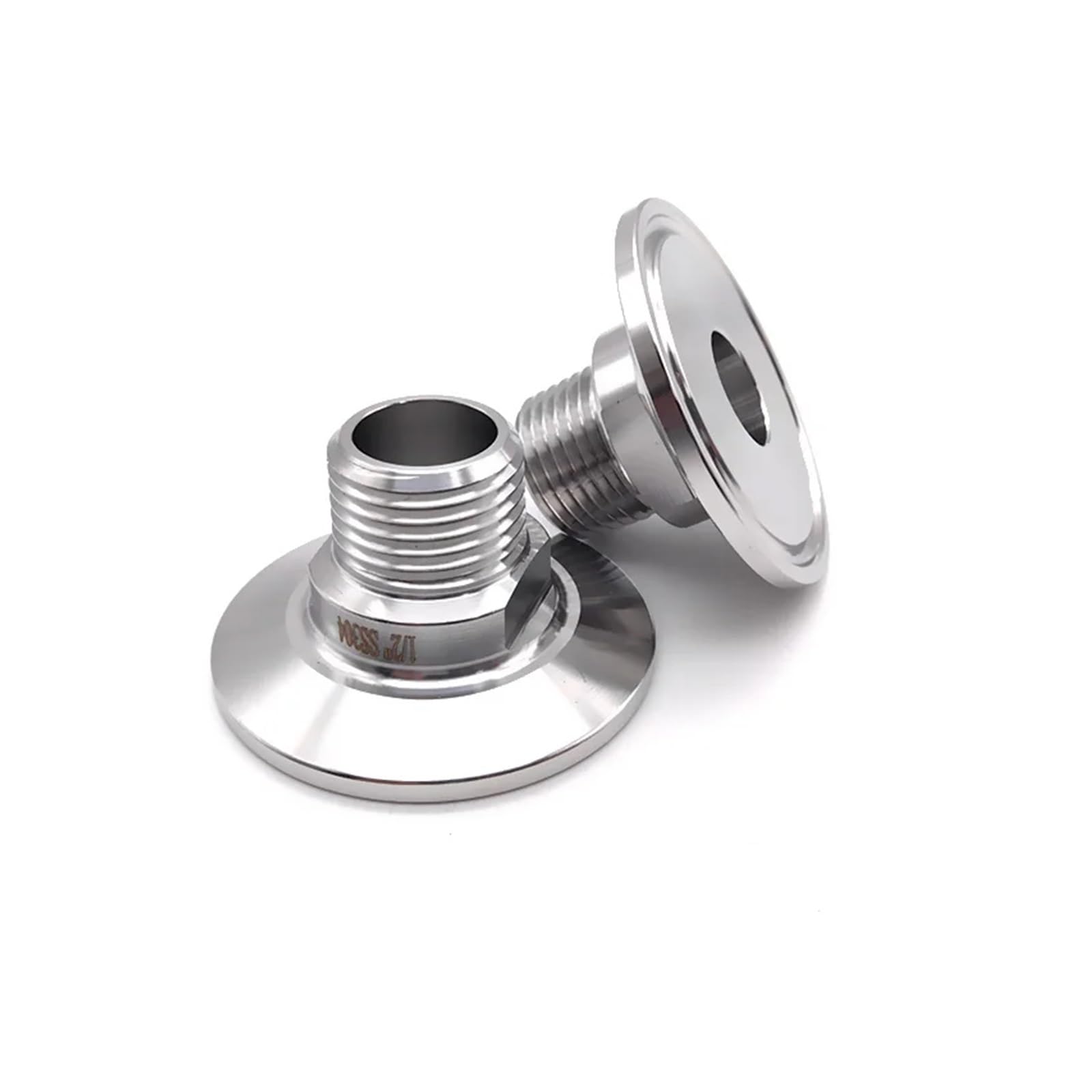 Adaptateur eau et huile avec filetage NPT 1/2 male et embout Tri Clamp ferrule 25.4mm inox