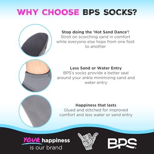 Image of BPS 'Aqua Series' 3mm Neoprene Water Socks for Sand, Beach, Soccer, Volleyball, Wetsuit Booties