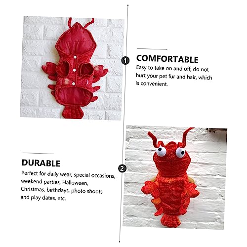 Disfraz de langosta para perros talla S color rojo miniatura 5