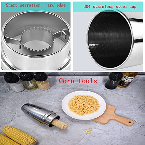 Corn Peeler,Corn Stripper Corn On The Cob Stripping Tool Remover Husker Cutter 304 Stainless Steel Cup,Wyhfyh For Kitchen Collection Corn Kernel Peeling/Sheller Tool #TOP5