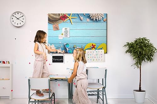 Tableau mural liège horizontal planche de bureau pour projets et planification école - 3