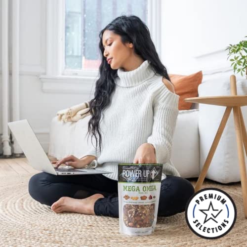 Power Up Gourmet Nut Trail Mix 26oz Each (2 PACK) Mega Omega Trail Mix 26 oz Each Bag