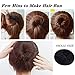 Extra Small Hair Bun Maker for Kids, 6 PCS Chignon Hair Donut Sock Bun Form for Girls, Mini Hair Doughnut Shaper for Short and Thin Hair (Small Size 2 Inch, Black)