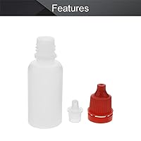 Vista 3 de Othmro Botellas cuentagotas de plástico de ojo de laboratorio de polietileno de 0.5 onzas, 8 piezas, gotero líquido exprimible de 0.0 fl oz, boca