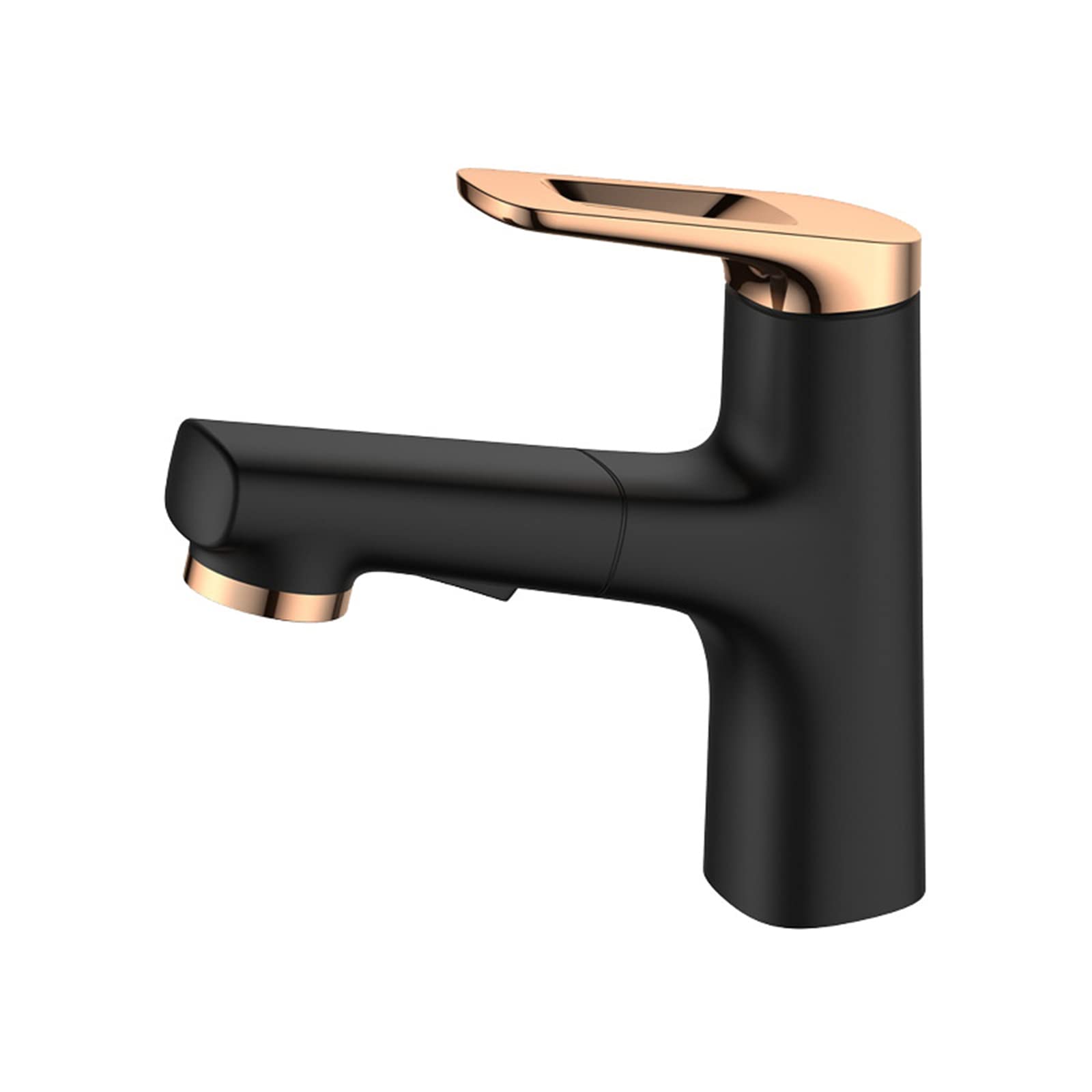 Robinet de salle de bain extractible chic avec mitigeur rotatif double mode moderne
