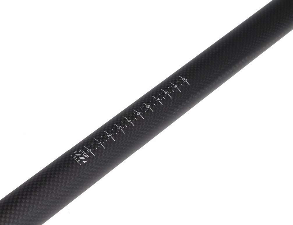 OYHN Vélo Tige de Selle en Carbone VTT Cyclisme MTB 27.2/30.8/31.6mm Vélo de Route 15.74inch 400mm avec Pince de Réglage Micro,Matte,27.2