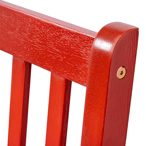 JONATHAN Y Laurel Acacia Mangium Wood 59" Outdoor Patio Garden Bench with Armrests, 2-Person Classic Slatted Porch Seating for Deck and Entryway, 600 lb Capacity, Red Finish BNH101D by JONATHAN Y - Image 7