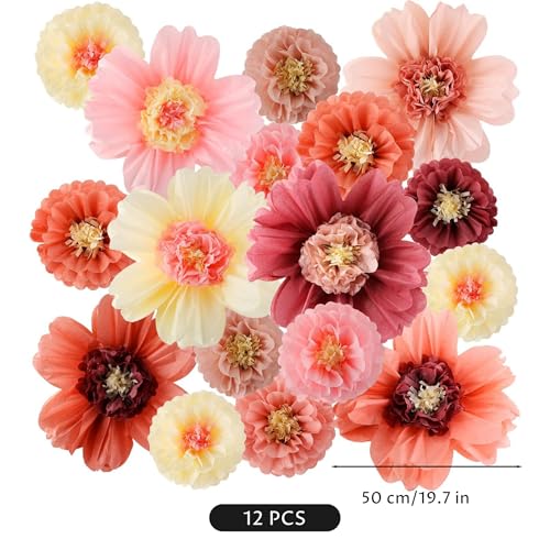 Fleurs en papier géantes décorations murales mariage et réception chic - 5