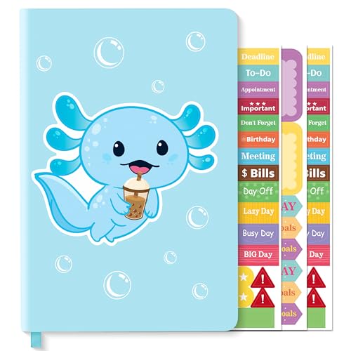 50% Off Xqumoi Axolotl Hardcover Notebook with Planner Stickers