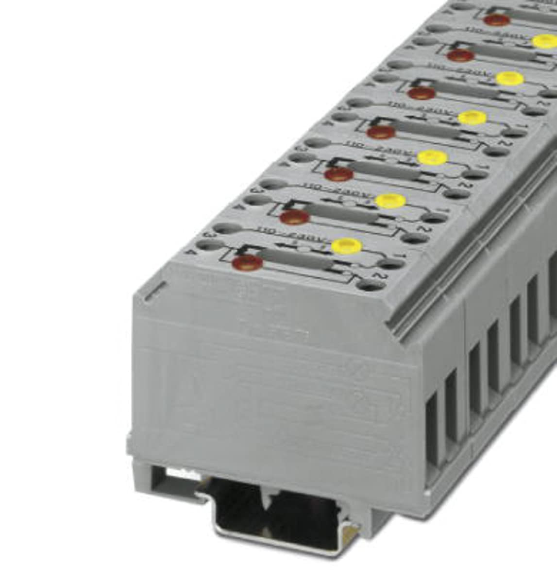 PHOENIX CONTACT GTF 76/230 Screw Terminal Block Voltage 110-250V AC/DC Current 0.5-1mA Cross Section 0.5-6mm² Width 22.5mm Grey (Pack of 10)