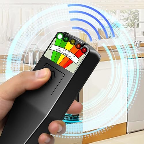 Image of HOMEBASIC EMF Meter Magnetic Field Detector, Portable Radiation Detector with 5 LED Levels, Ghost Hunting Equipment, EMF Tester 50Hz-20000Hz, Paranormal Equipment Tester for Home & Office Safety