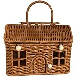 Solution de rangement polyvalente : ce panier de style valise en osier est parfait non seulement pour la récolte dans le jardin et les pique-niques, mais également comme organisateur pour l'artisanat, les jouets ou le rangement domestique, alliant praticité et élégance rustique.
