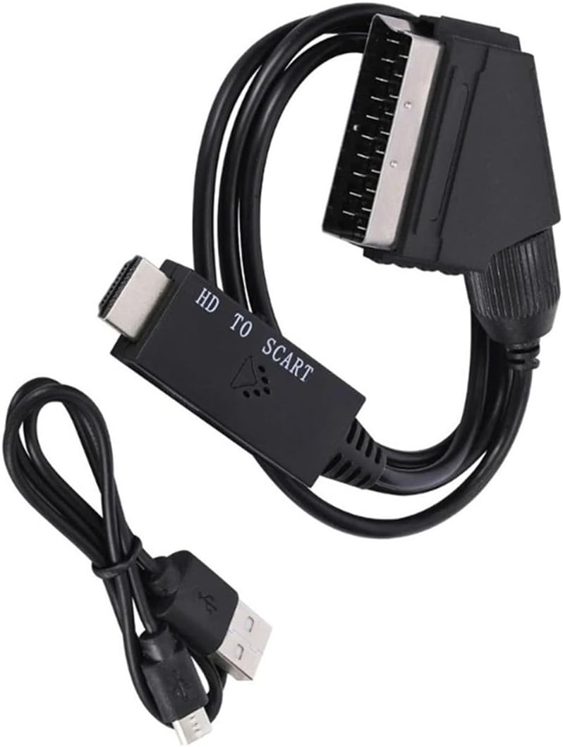 Display Conversion Line to Scart Adapter Converter Compatible for HDMI-Compatible 1.3 Monitor Conversion Cable
