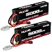 HOOVO 2S 5000mAh 7.4V 60C Lipo Battery RC Battery Hard Case with Deans Connector for RC Car Truck Truggy Buggy Tank RC Airplane Helicopter Boat Car Racing (2 Pack)