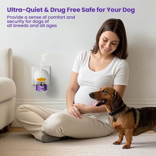Image of Dog Calming Diffuser, Relaxing Pheromone to Calm Dogs, Advanced Pet Pheromones Supplies for Peeing Dog Anxiety Fireworks Relief Anti Barking, Fighting(1 Diffuser with 3 Refill)
