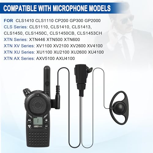 Auriculares de 2 pines con micrófono integrado y sujeción estable tipo D 5
