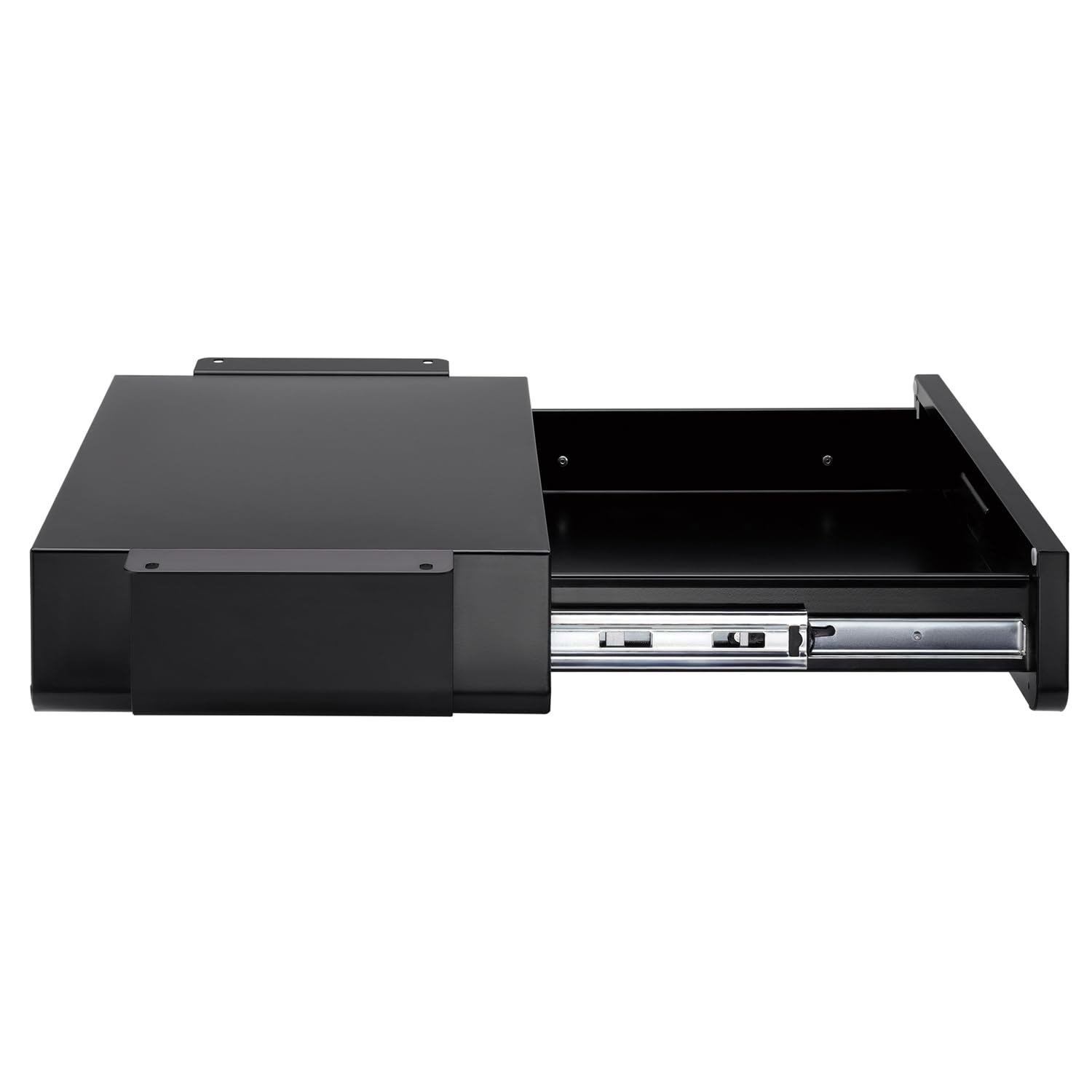 Maclean MC-461 Ergonomische Untertischschublade mit Schlüssel | Abschließbar | 5 kg Tragkraft | 45×31,2 cm | Hängeschublade Schwarz | Unter Schreibtisch montierbar