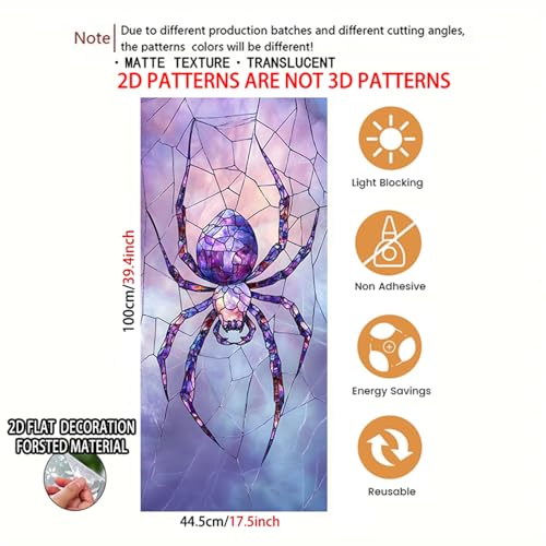 Nuxovilar Purple Spider Vinilo para Ventana 17.7×39.4 in miniatura 4