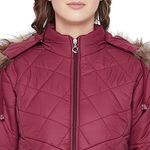Image of VERO AMORE Women's Black winter wear full sleeve solid parka Jacket-2175A